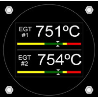 Strumento EGT doppio da 57 mm AVIASPORT per Rotax 912 914 IM3777